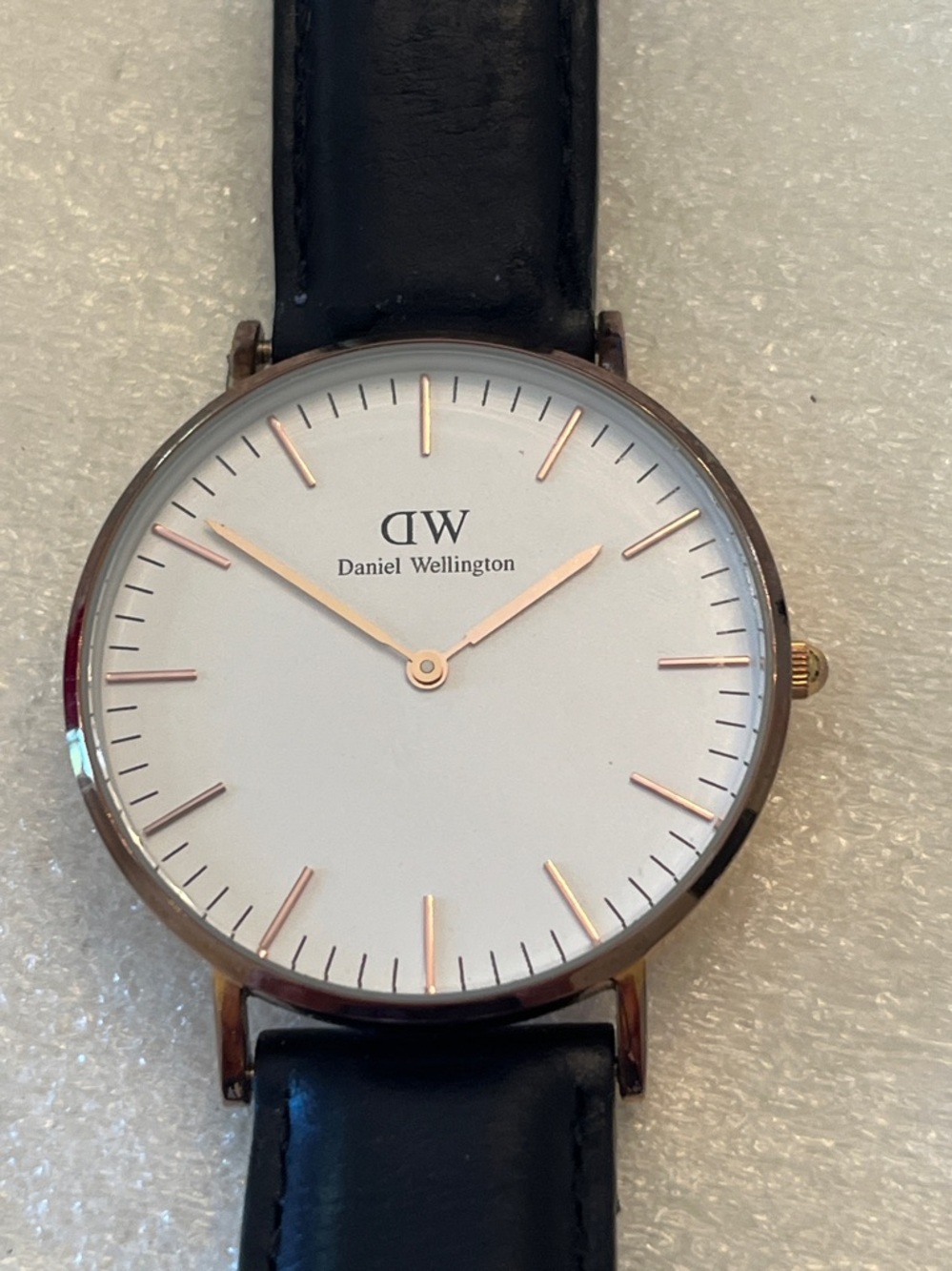 Daniel Wellington Classic Black Leather Men's Watch